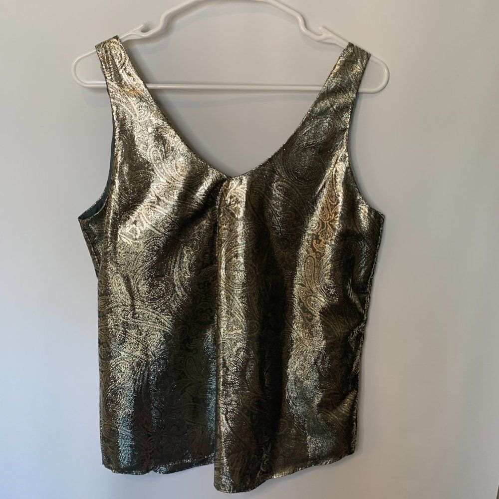The Limited Sage and Gold Shimmery Tank Top - Picture 6 of 8